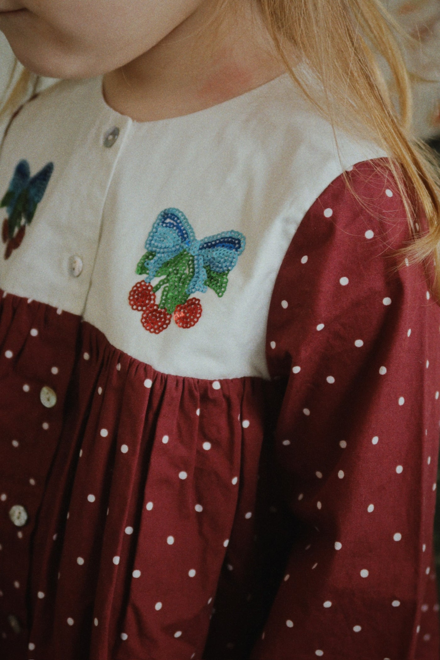 Konges Slojd - Kleid 'MUNA DRESS GOTS - CABERNET DOT'