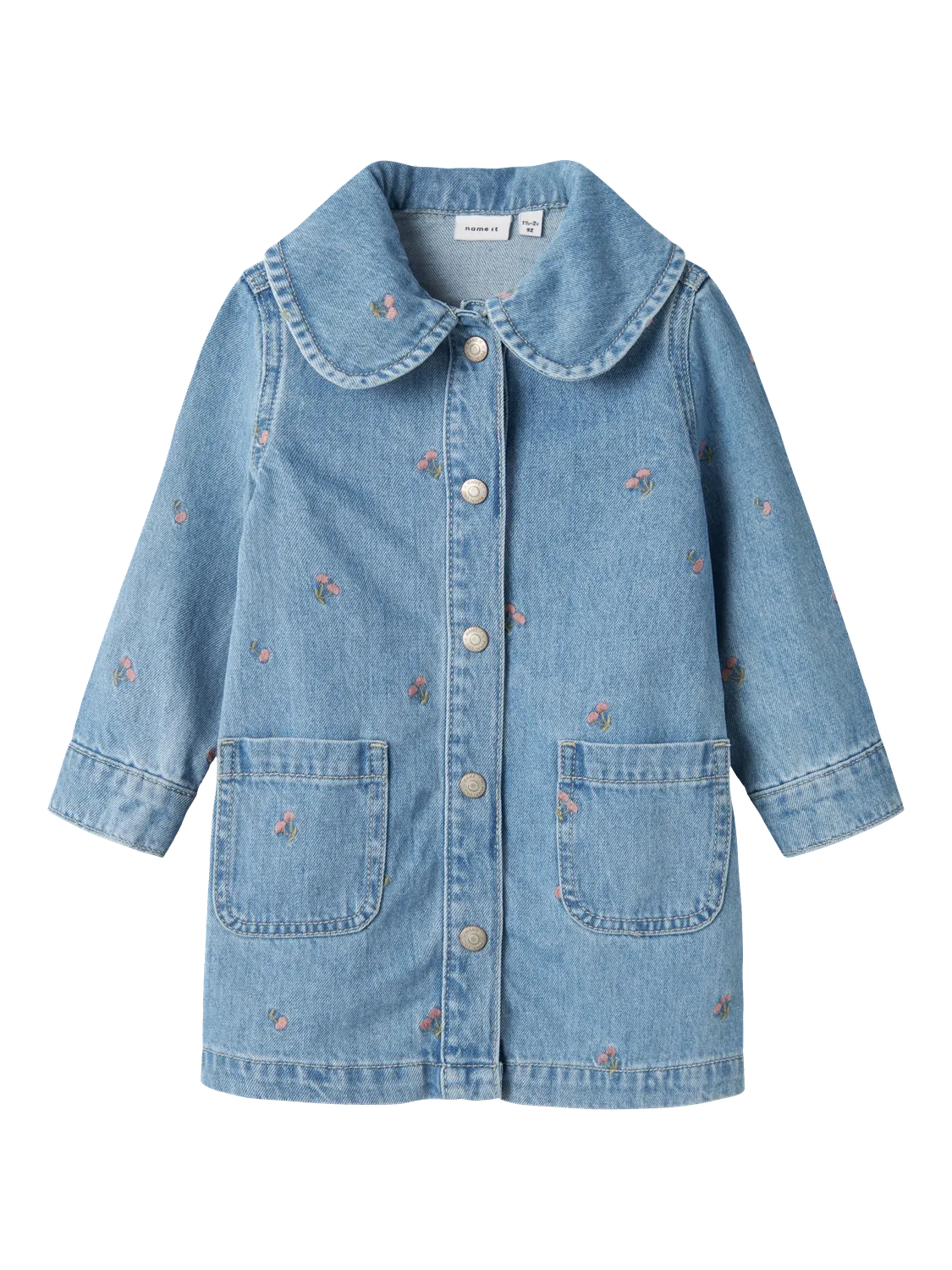 Name it - Jeanskleid mit Kirschen 'NMFPIPER LS DNM DRESS 3614-ZA B - Light Blue Denim'