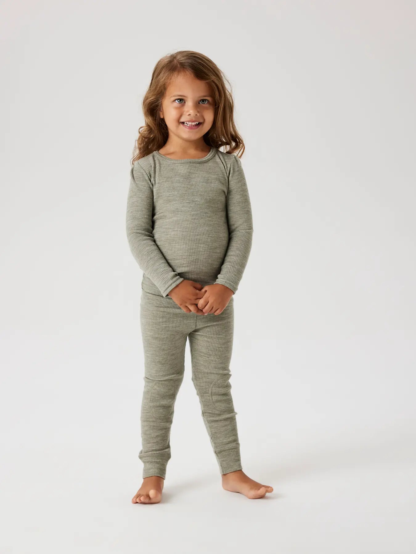 Name it - Leggings aus Wolle 'NBNWAX WOOL RIB LEGGING NOOS   - Nacreous Cloud'