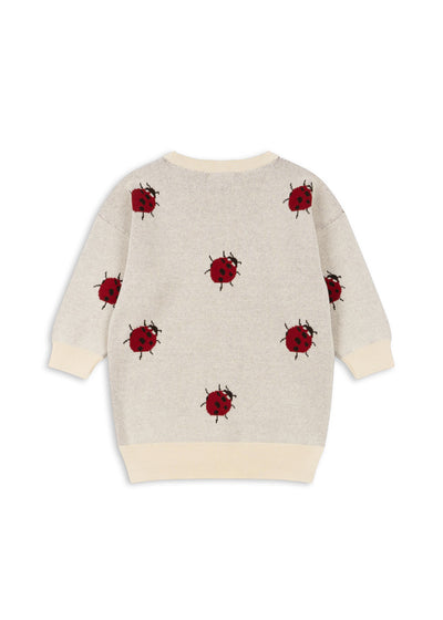 Konges Slojd - Kleid mit Marienkäfern 'LAPIS KNIT DRESS - LADYBUG'