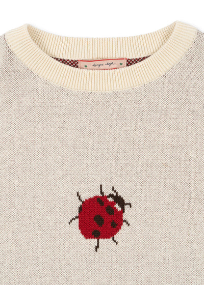 Konges Slojd - Kleid mit Marienkäfern 'LAPIS KNIT DRESS - LADYBUG'