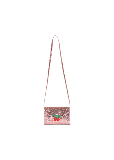 Konges Slojd - Umhängetasche mit Glitzer 'LOVE LETTER BAG - PINK GLITTER'