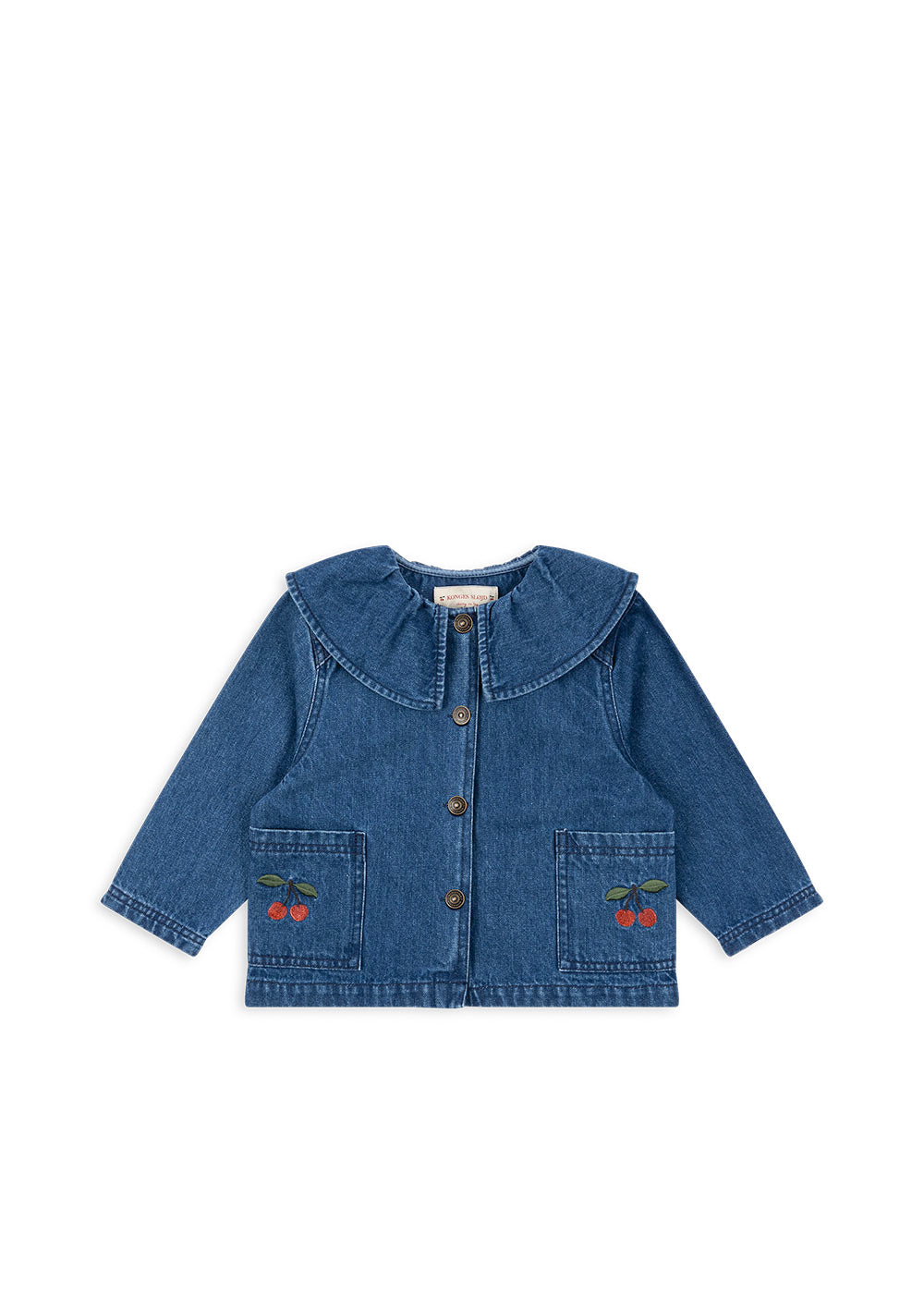Konges Slojd - Denimjacke mit Kirschen 'MAGOT DENIM SHIRT GOTS - DENIM BLUE CHERRYE'