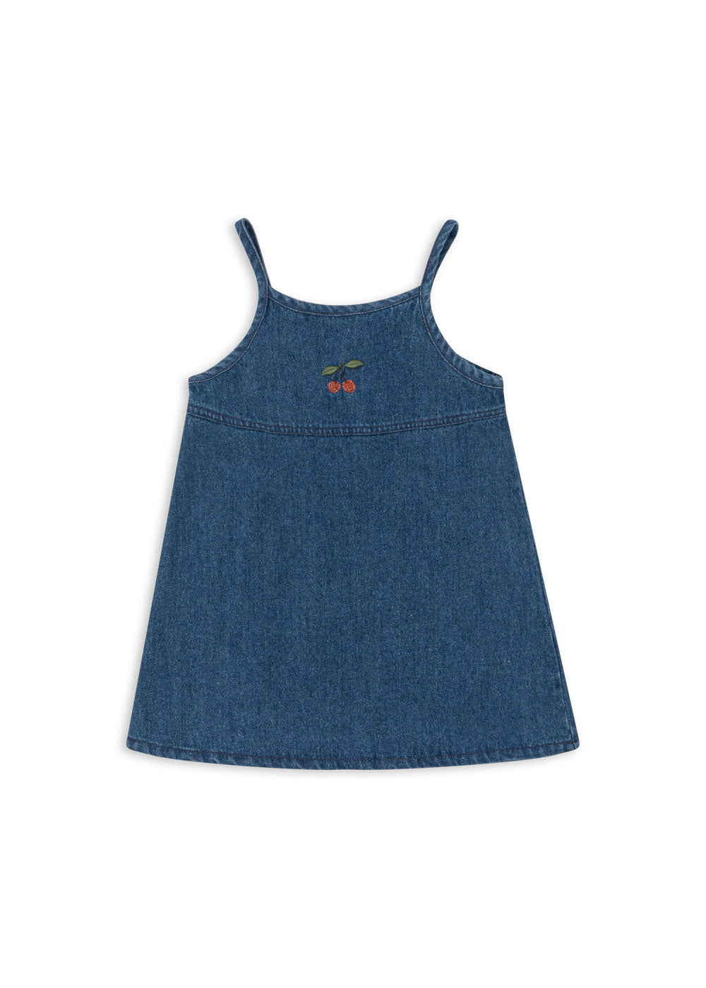 Konges Slojd - Kleid mit Kirsche 'MAGOT STRAP DRESS GOTS - DENIM BLUE'