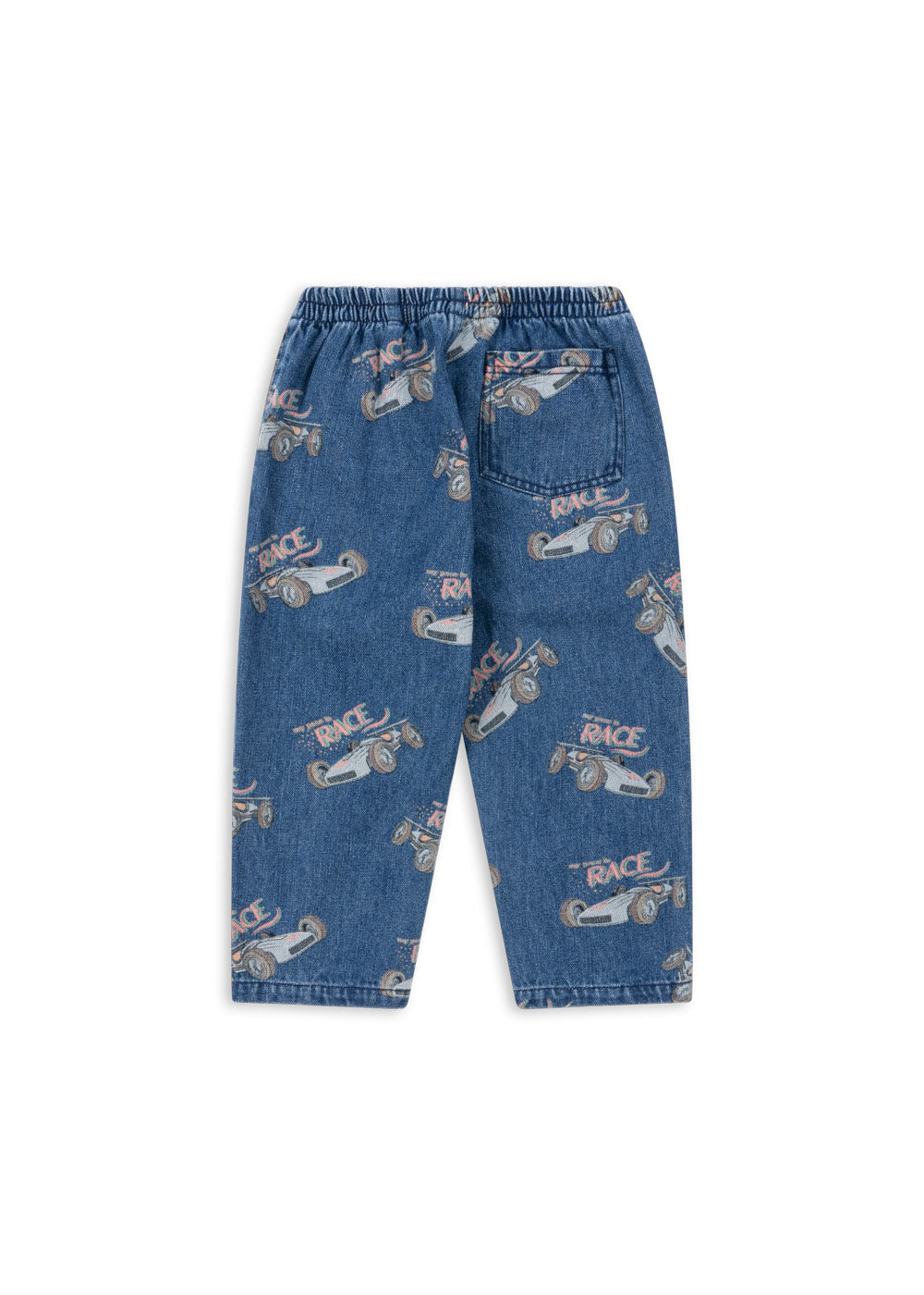 Konges Slojd - Jeans mit Rennautos 'MAGOT PANTS GOTS - Race Denim'