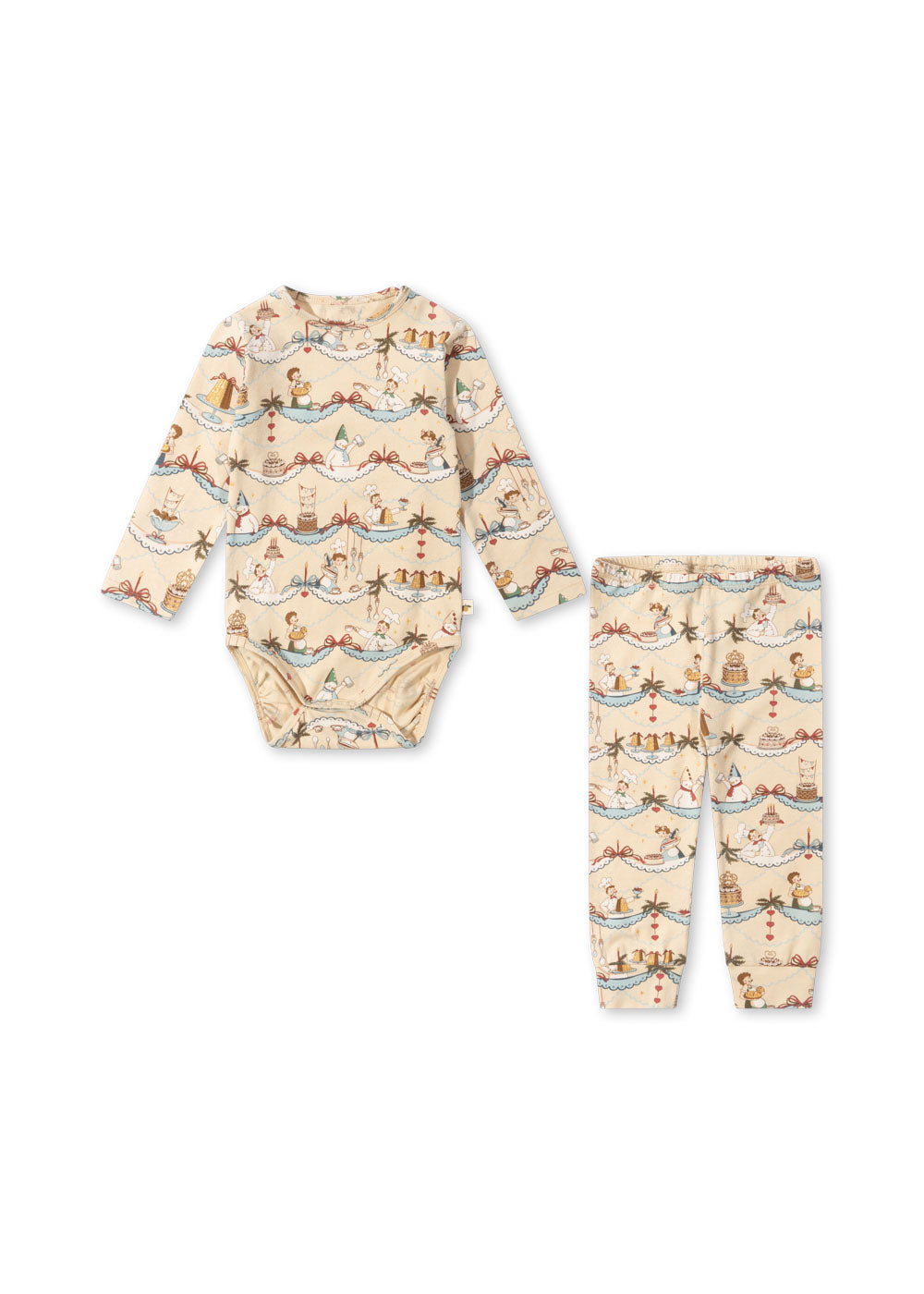 Konges Slojd - Weihnachtsset 'BASIC BLOUSE/PANTS SET GOTS - SUGAR PIE'