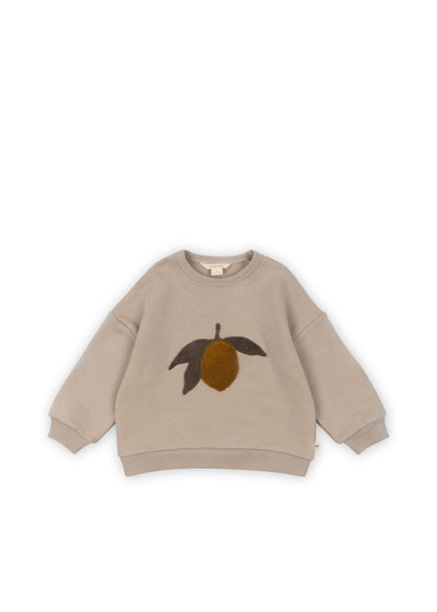 Konges Slojd - Sweatshirt mit Zitronen 'LOU TERRY SWEAT SHIRT OCS - OXFORD TAN'