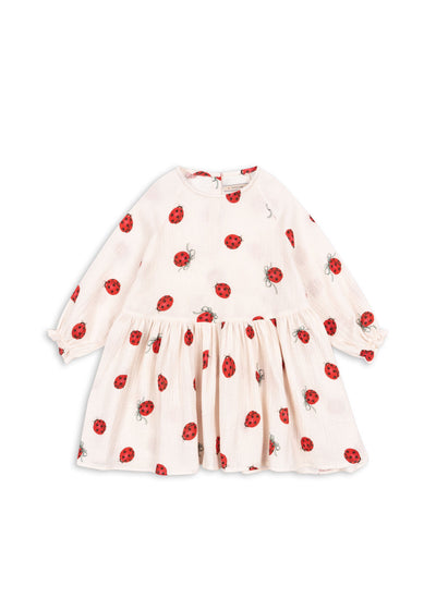 Konges Slojd - Kleid mit Marienkäfer 'COCO LADYBUG DRESS GOTS - LADYBUG BOW'