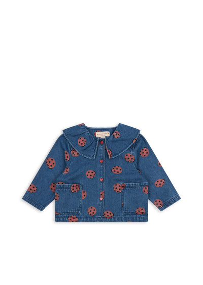 Konges Slojd - Denimjacke mit Marienkäfer 'MAGOT LADYBUG DENIM SHIRT GOTS - LADYBUG'