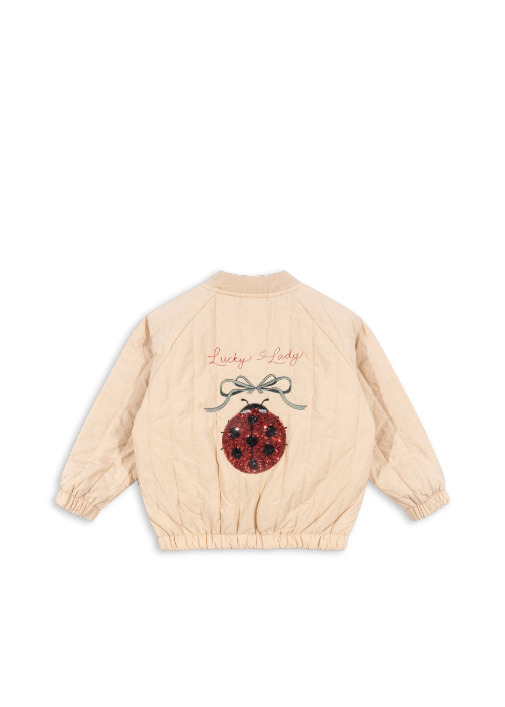 Konges Slöjd - Bomber Jacke mit Marienkäfer 'JUNO SEQUIN BOMBER JACKET - FRAPPÉ'