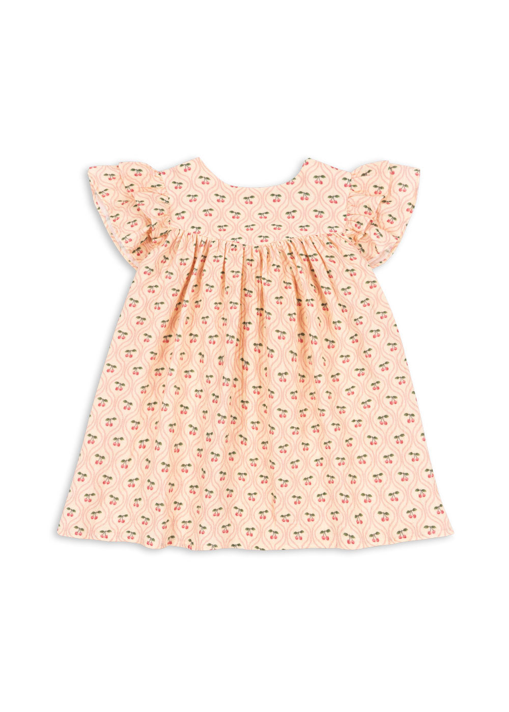 Konges Slojd - Kleid mit Kirschen 'COCO DRESS GOTS - CHERRY PINK MOTIF'