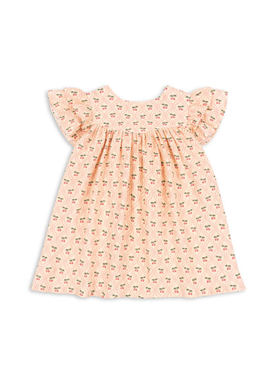 Konges Slojd - Kleid mit Kirschen 'COCO DRESS GOTS - CHERRY PINK MOTIF'