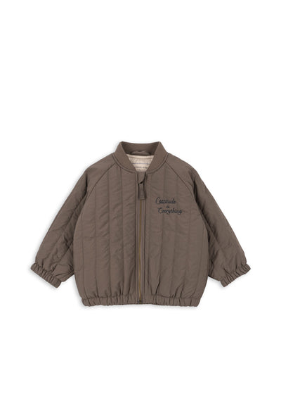 Konges Slöjd - Bomber Jacke mit Leoparden 'JUNO BOMBER JACKET - WALNUT'