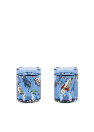 Konges Slojd - Glitzer Becher Weltall '2 PACK GLITTER CUPS - OUTER SPACE'