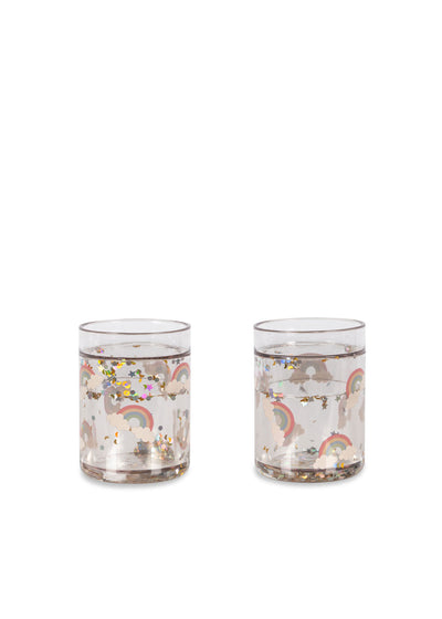 Konges Slojd - Glitzer Becher Regenbogen '2 PACK GLITTER CUPS - RAINBOW'