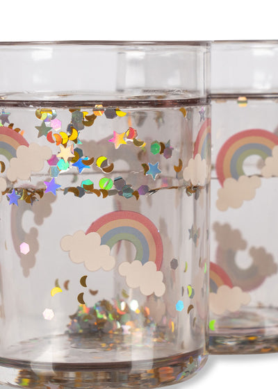 Konges Slojd - Glitzer Becher Regenbogen '2 PACK GLITTER CUPS - RAINBOW'
