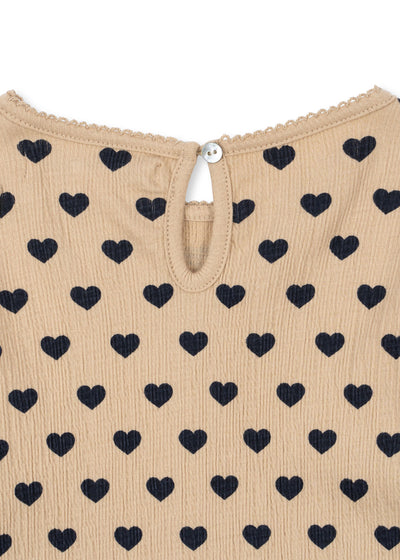 Konges Slojd - Kleid mit Herzen 'CHLEO DRESS GOTS - COEUR ECLIPSE'