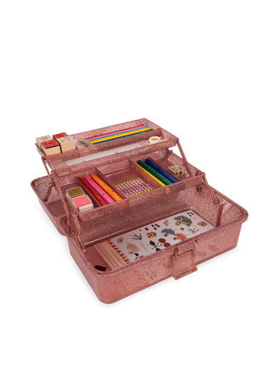 Konges Slöjd - Malbox 'CREATIVE ART CADDY - GLITTER ROSE'