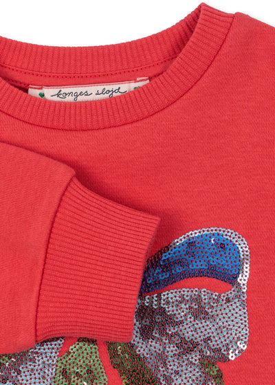 Konges Slojd - Sweatshirt mit Schleife 'LOU SEQUIN SWEAT SHIRT OCS - WINTERBERRY'
