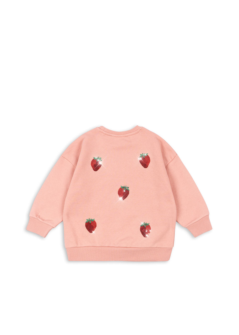 Konges Slojd - Sweatshirt mit Erdbeeren 'LOU SEQUIN SWEAT SHIRT OCS - MELLOW ROSE'