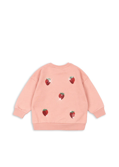 Konges Slojd - Sweatshirt mit Erdbeeren 'LOU SEQUIN SWEAT SHIRT OCS - MELLOW ROSE'