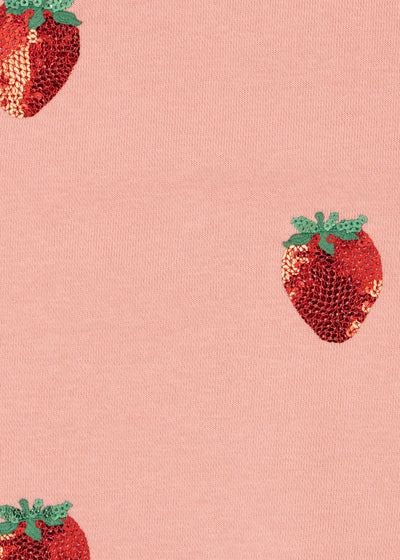 Konges Slojd - Sweatshirt mit Erdbeeren 'LOU SEQUIN SWEAT SHIRT OCS - MELLOW ROSE'