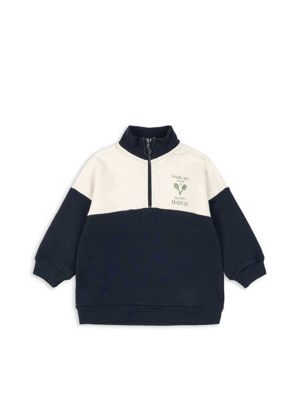 Konges Slojd - Sweatshirt mit Reißverschluss 'LOUPY LOU HALF ZIP SWEAT OCS - TOTAL ECLIPSE'