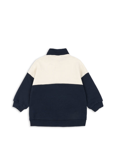 Konges Slojd - Sweatshirt mit Reißverschluss 'LOUPY LOU HALF ZIP SWEAT OCS - TOTAL ECLIPSE'