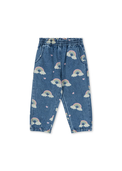 Konges Slojd - Jeans mit Regenbogen 'MAGOT FRILL PANTS GOTS - RAINBOW'