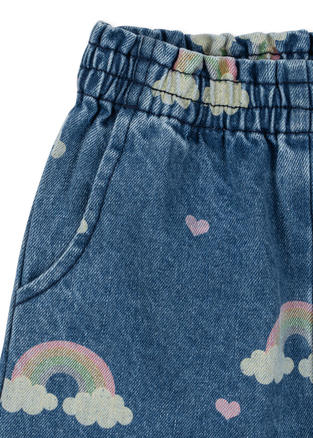 Konges Slojd - Jeans mit Regenbogen 'MAGOT FRILL PANTS GOTS - RAINBOW'