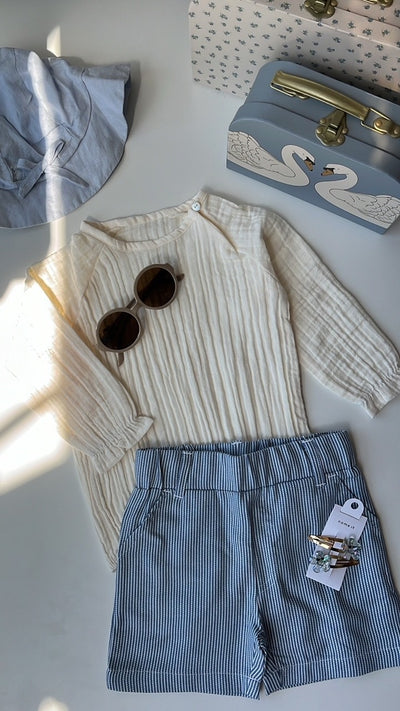 Okker-Gokker - Shorts mit Streifen 'MILKBOY SHORTS - BLUE/WHITE STRIPE'