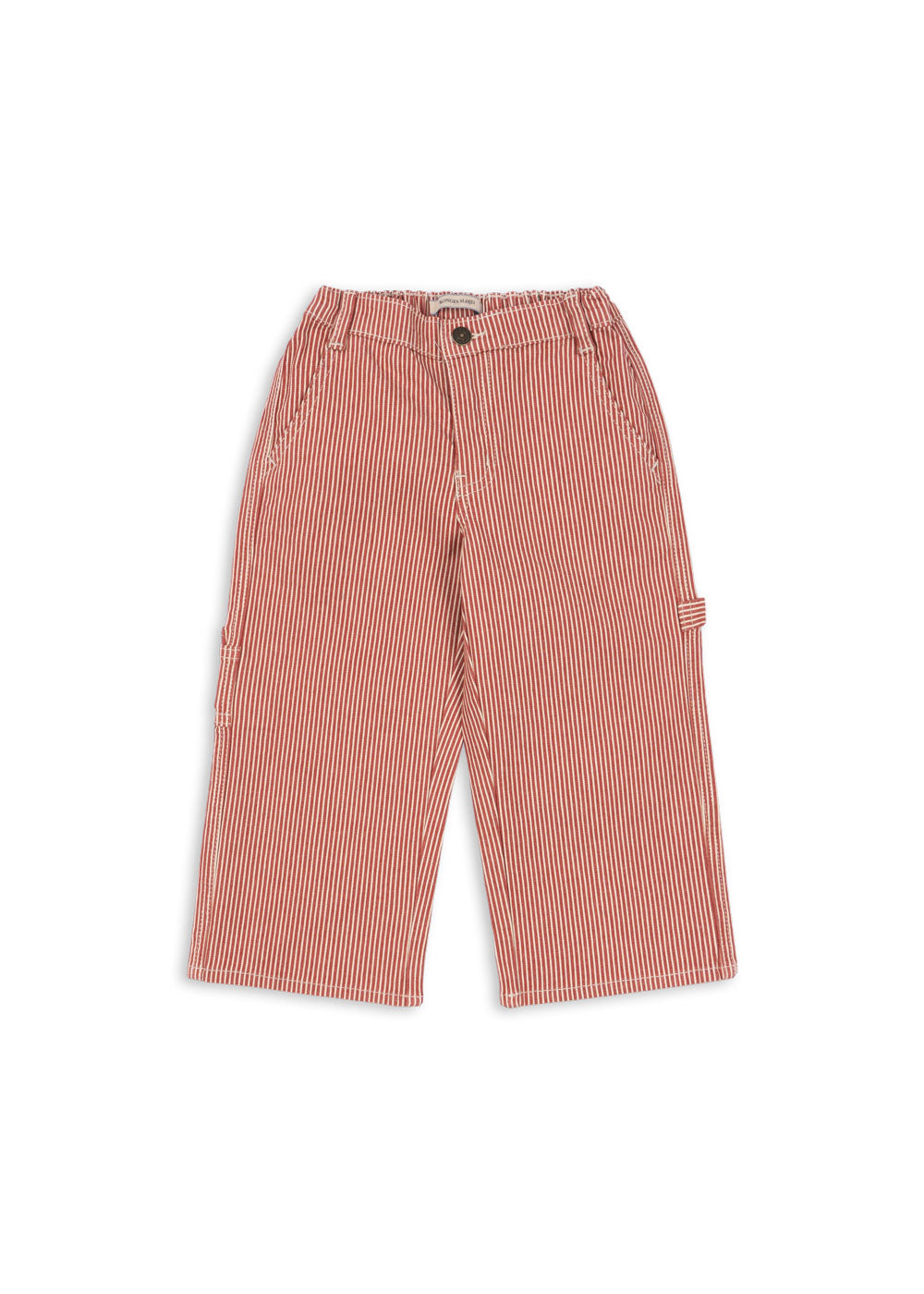 Konges Slöjd - Hose mit Streifen 'LUC PANTS GOTS - MILK ROUGE STRIPE'