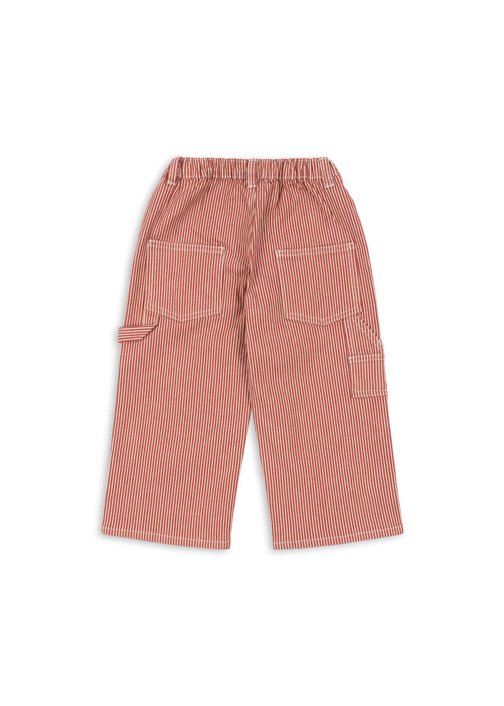 Konges Slöjd - Hose mit Streifen 'LUC PANTS GOTS - MILK ROUGE STRIPE'