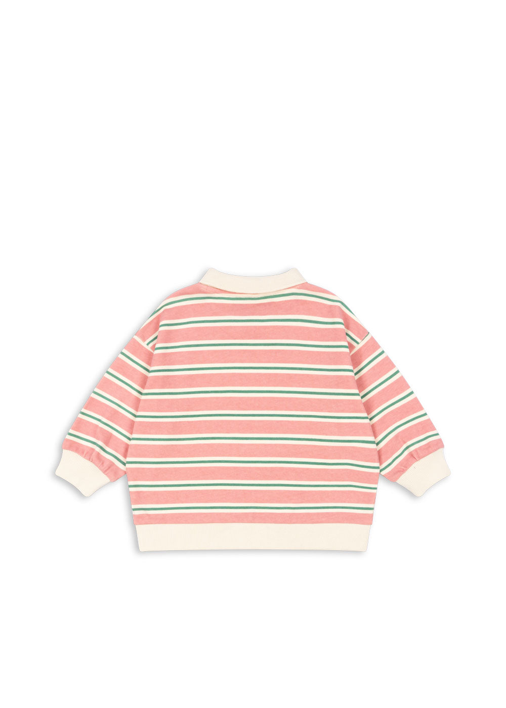 Konges Slojd - Sweatshirt mit Streifen 'SPOTTY LS POLO GOTS - BLUSH BOUND STRIPE'