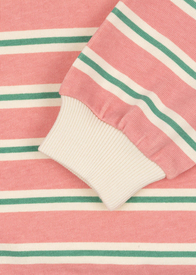Konges Slojd - Sweatshirt mit Streifen 'SPOTTY LS POLO GOTS - BLUSH BOUND STRIPE'