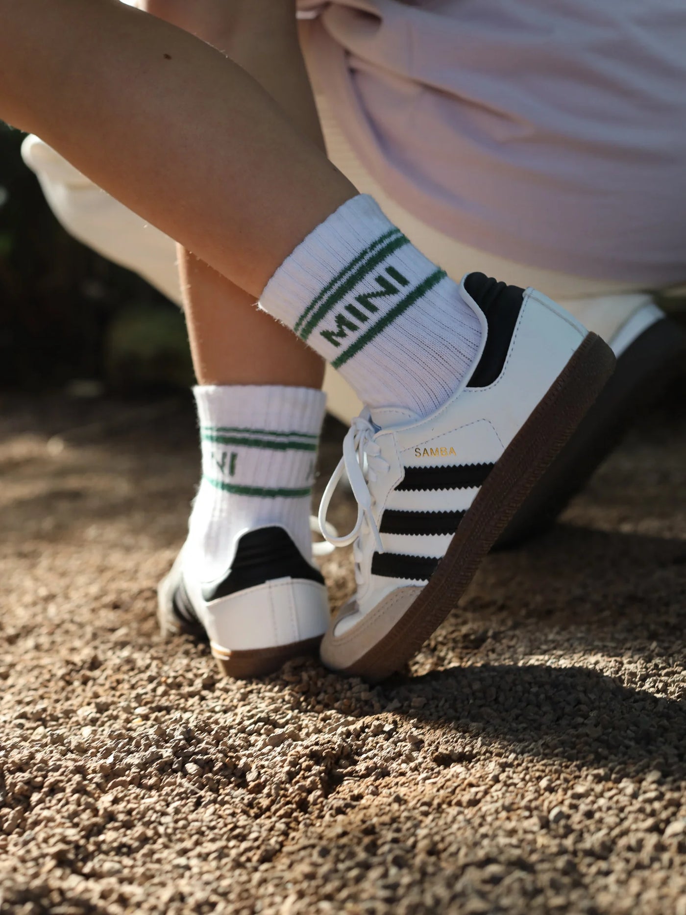FAMVIBES - Tennis Socken 'Striped MINI Socken - green'