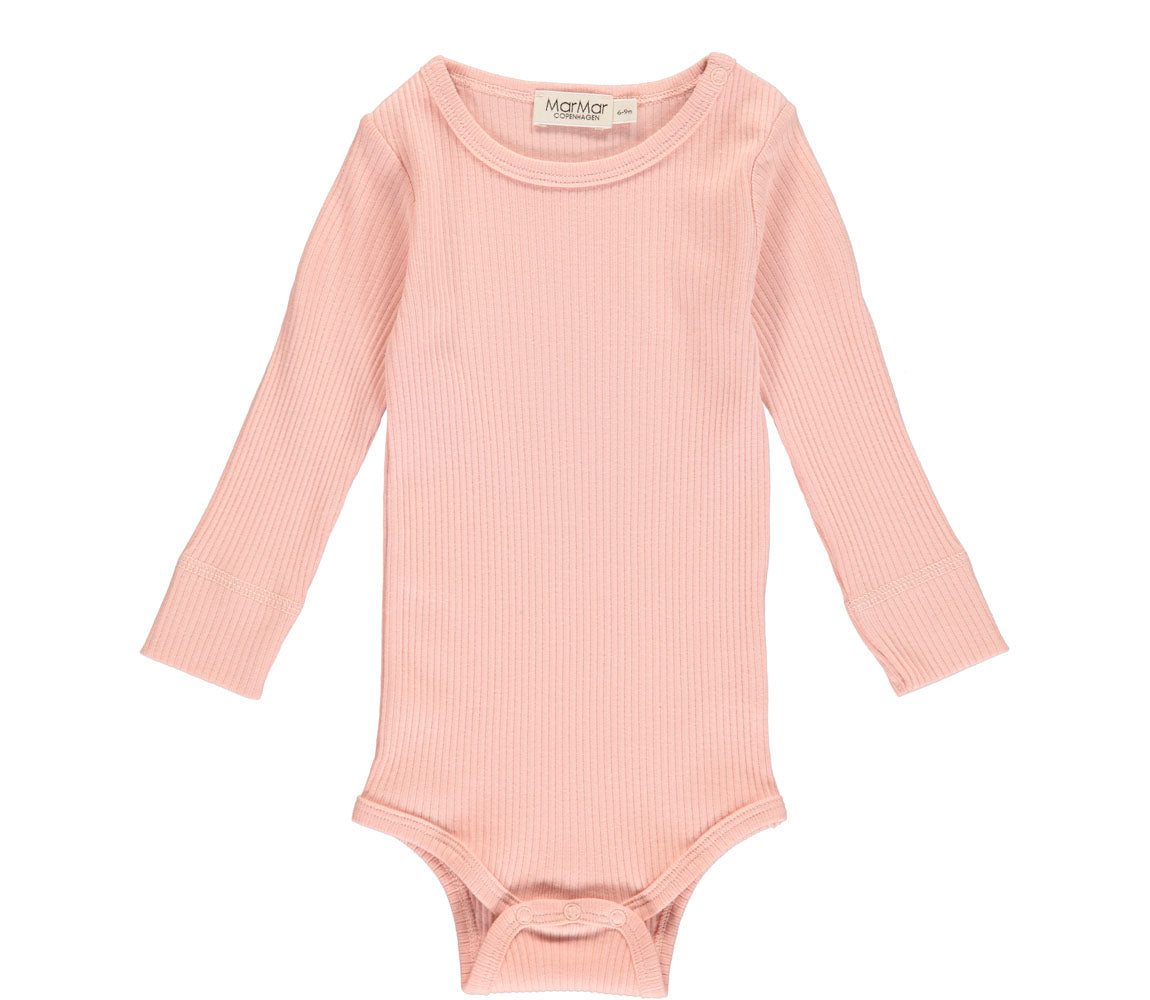 Marmar - Gerippter Langarmbody 'Plain Body LS, Modal, Body, Baby - Rose'
