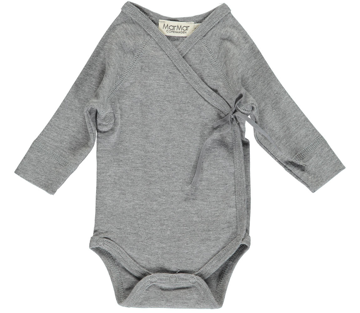MarMar - Wickelbody 'Belita, Modal New Born, Body, Baby - Grey Melange'