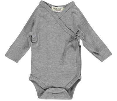MarMar - Wickelbody 'Belita, Modal New Born, Body, Baby - Grey Melange'