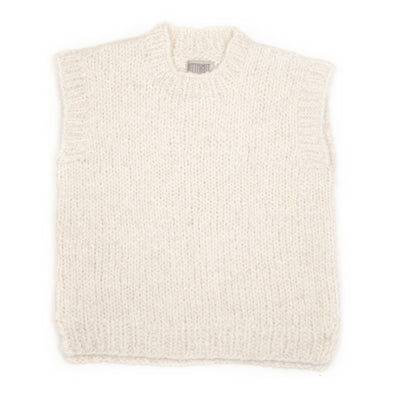 Huttelihut - Kinder Strickpollunder 'Plainy Vest Wool - Off White'