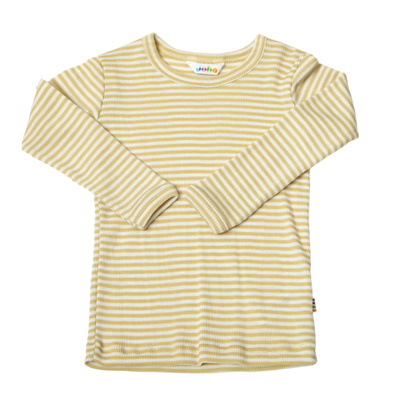 Joha - Langarm Shirt aus Wolle/Seide 'Blouse w/long sleeves - Gelb Striped'