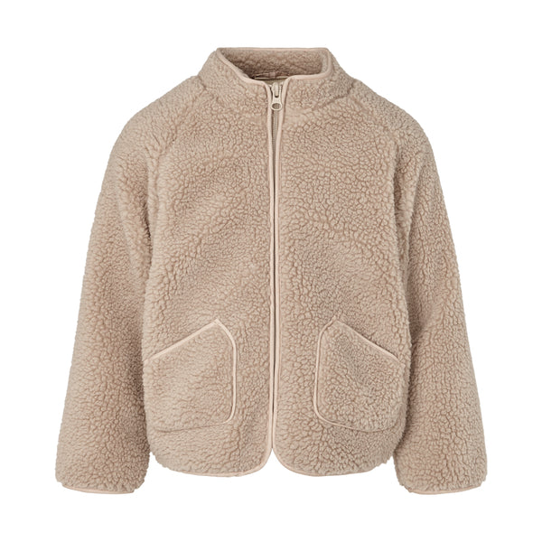 MarMar - Fleece Jacke 'Jerry, Teddybear Fleece, outerwear, Kids - Grey Sand'
