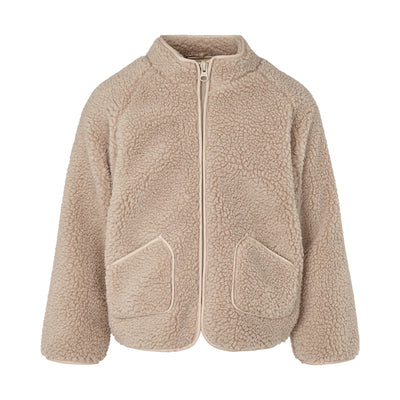 MarMar - Fleece Jacke 'Jerry, Teddybear Fleece, outerwear, Kids - Grey Sand'