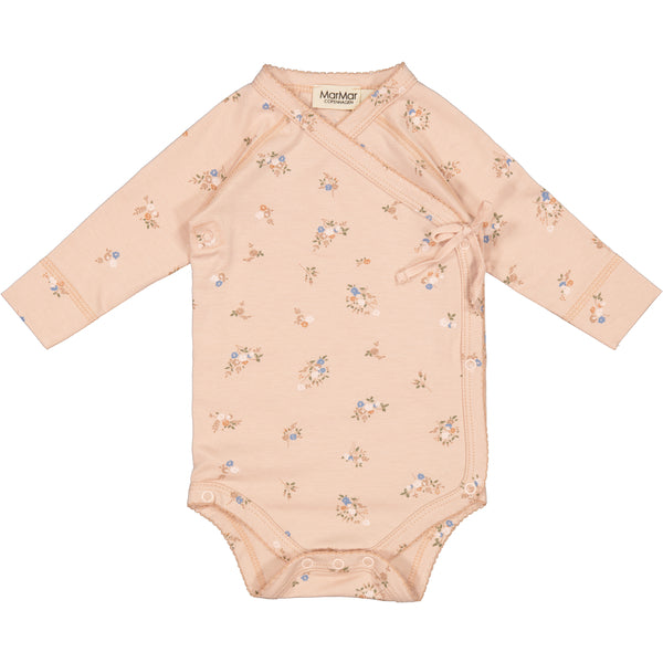 Marmar - Wickelbody 'Belita, Modal Smooth Print, New Born, Body - Rose Bouquet'