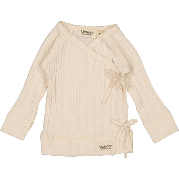 Marmar - Shirt 'Tut Wrap LS, Modal Pointelle Rib, tops, New Born - Clam'