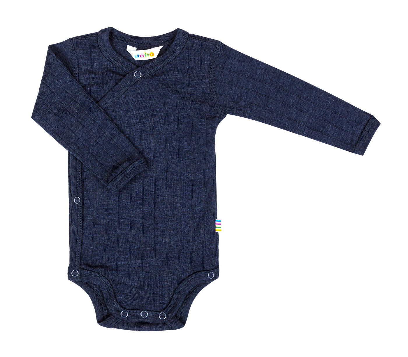 Joha - Wickelbody aus Wolle/Seide 'Wrap-around body, Navy'