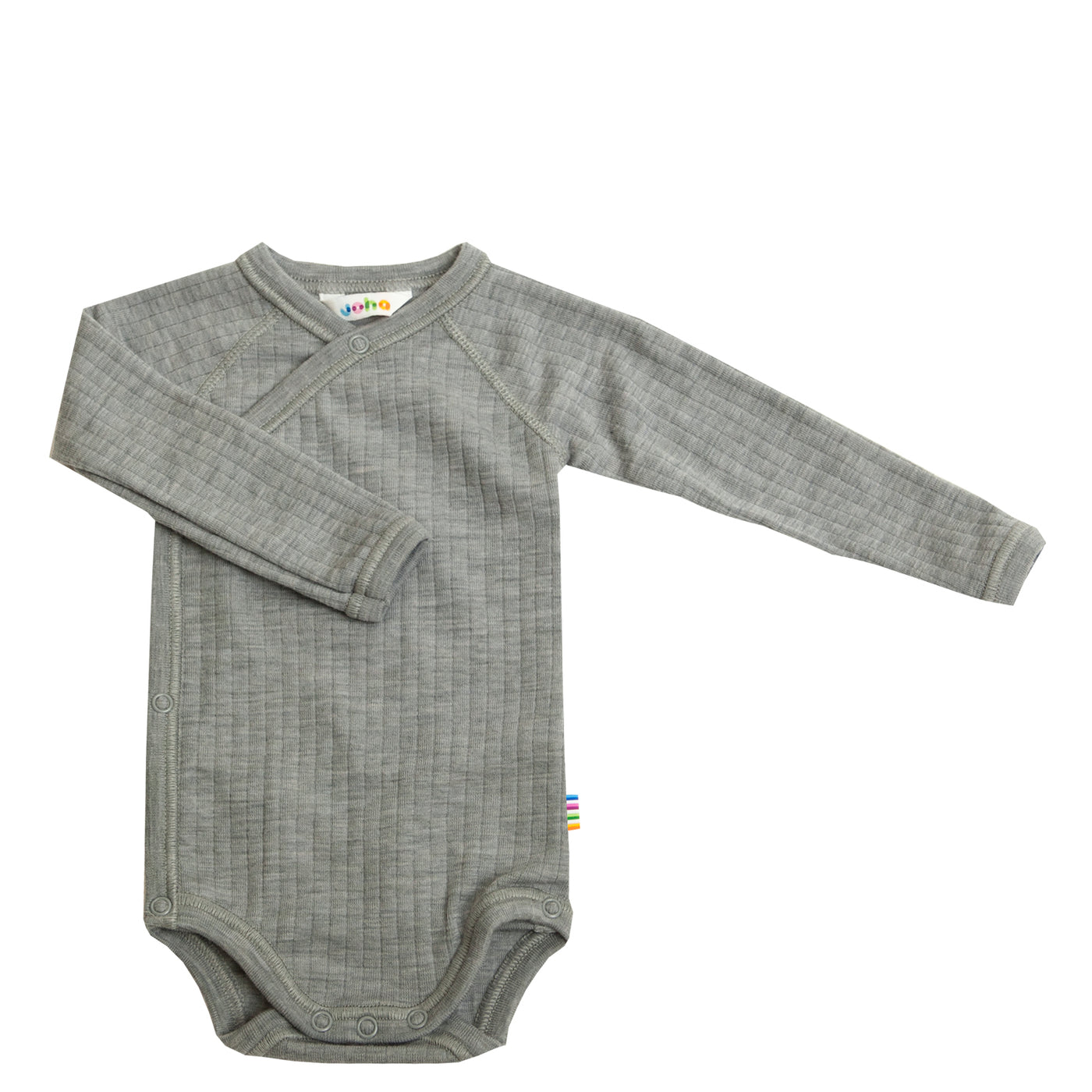 Joha - Wickelbody aus Wolle 'Wrap-around body, Grau Melange'