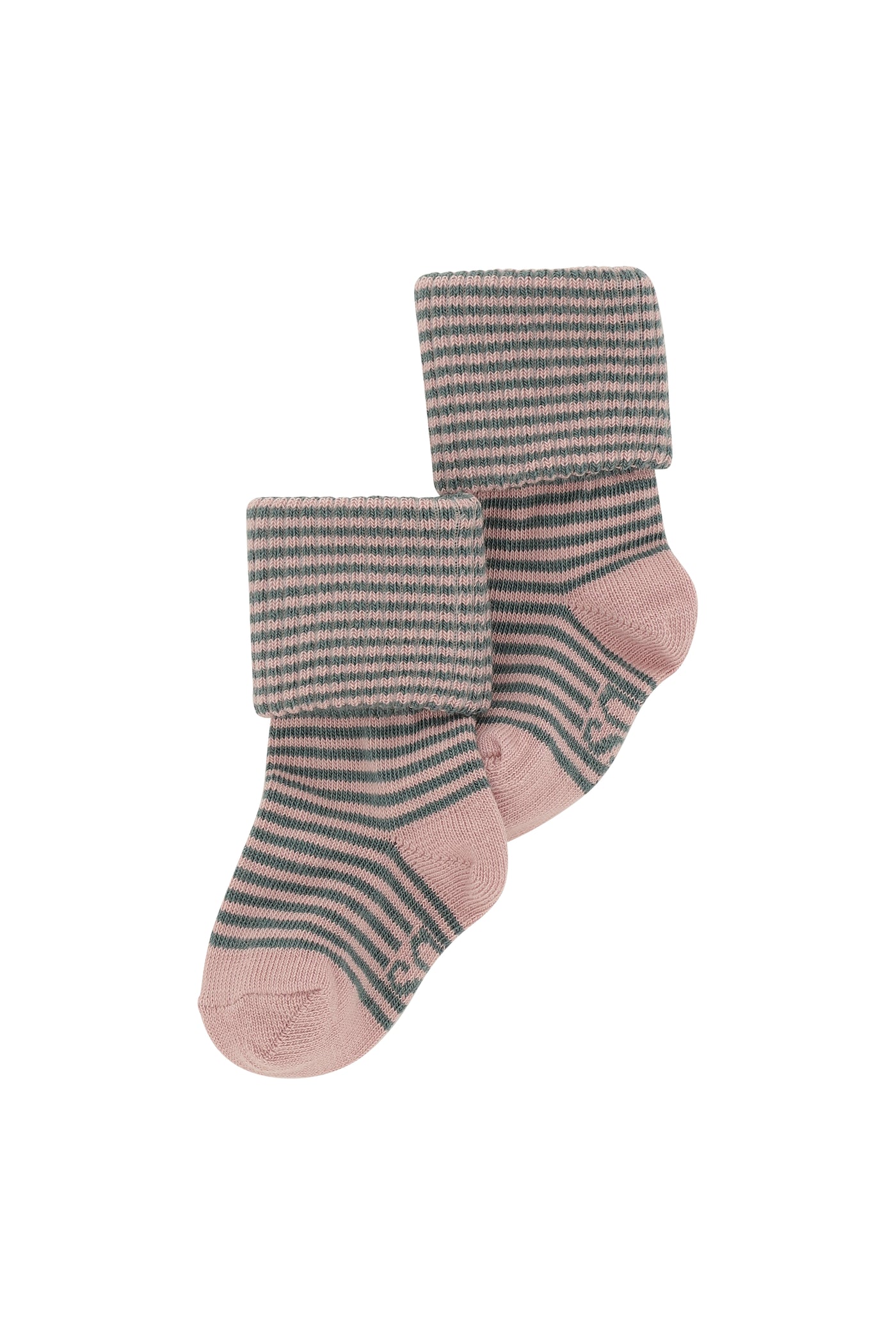 Soft Gallery x MP Denmark - Baby Strümpfe 'Baby Girl Socks - Pale Mauve, AOP Seersucker Stripe'