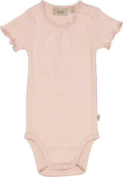 Wheat - Kurzarm Body 'Body Rib Lace SS - Powder'