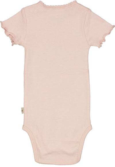 Wheat - Kurzarm Body 'Body Rib Lace SS - Powder'